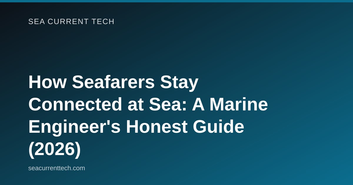 How Seafarers Stay Connected at Sea: A Marine Engineer's Honest Guide (2026)