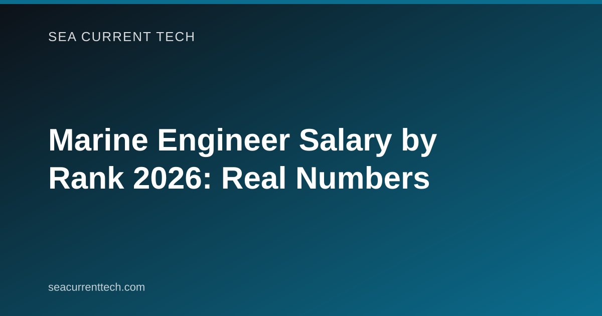 Marine Engineer Salary by Rank 2026: Real Numbers